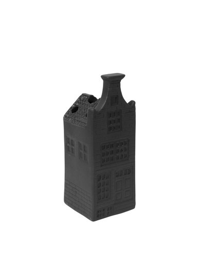 Droogbloemhuisje - Zwart - Keramiek - 12,8 cm
