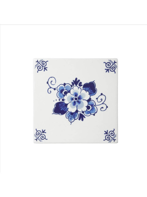 Tegel Bloem - Delfts blauw - 13 cm