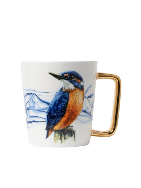 Mok IJsvogel - Delfts blauw - Goud - Keramiek - 300 ml