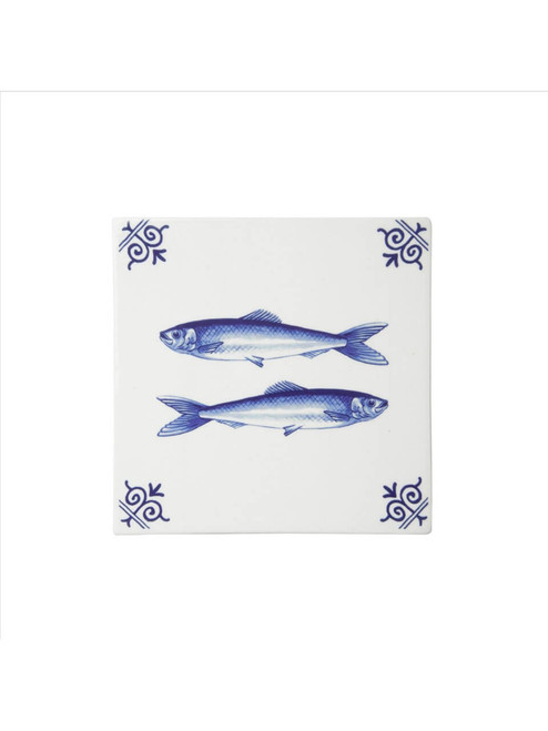 Tegel Vissen - Delfts blauw - 13 cm
