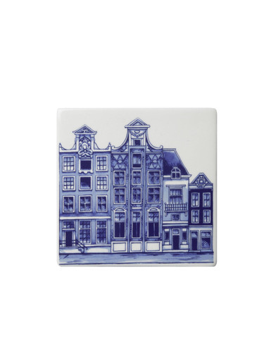 Tile Canal Houses No. 3 - Delft blue - 13 cm