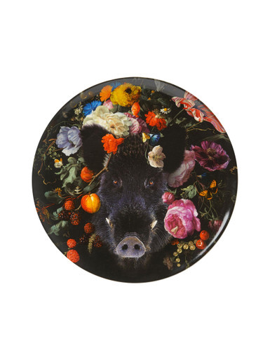 Wall Plate Veluwe Animals Wild Boar - Ceramic - 26 cm