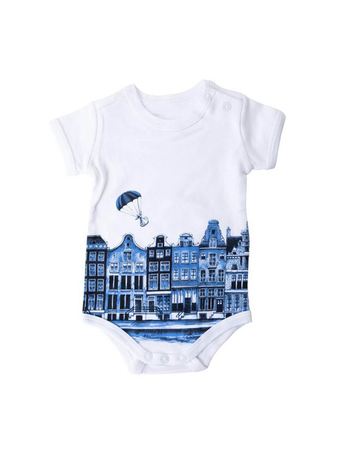 Baby romper Grachtenpanden - Katoen - tot 3 maanden