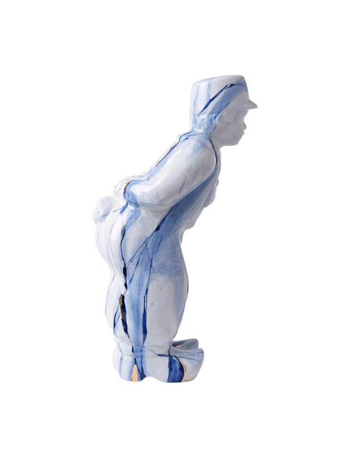 Decoratiebeeld Marblue - Boer - Handgeschilderd - 30 cm