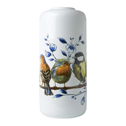 Vase Cylinder Forest Birds - Ceramic - 31 cm
