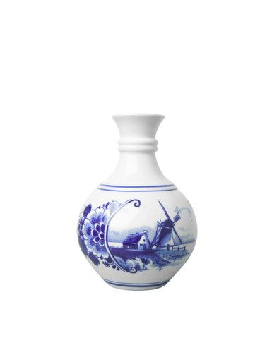 Round Vase Windmill - Ceramic - 15 cm