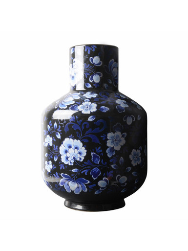 Tall Ball Vase Black - Ceramic - 35 cm