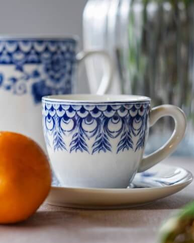 Espresso kop en schotel Paauw Blauw