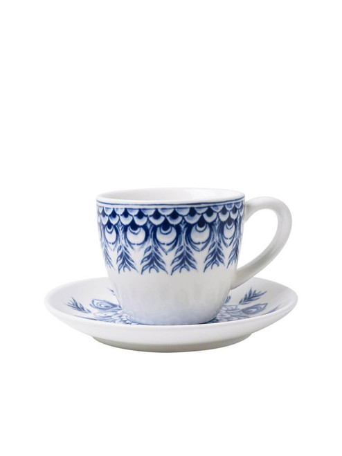 Espresso kop en schotel Paauw Blauw
