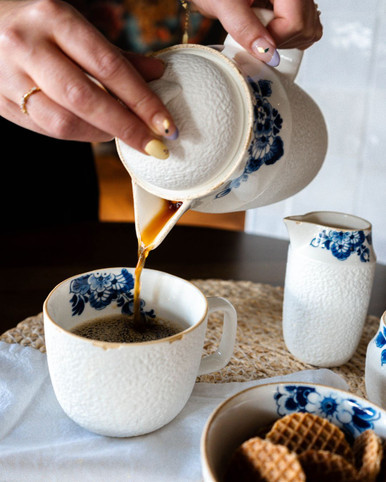 Mug Blauw Bloesem - Porcelain - 300 ml