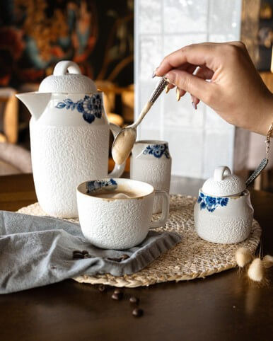 Mug Blauw Bloesem - Porcelain - 300 ml