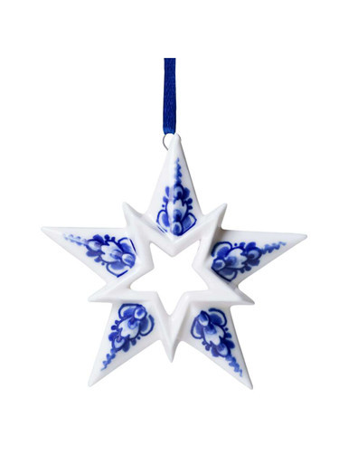 Christmas Ornament Star 3 - Ceramic - 8 cm