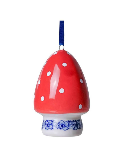 Christmas Ornament Toadstool - Hat - Ceramic - 7 cm