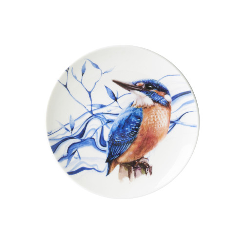 Wall Plate Kingfisher - Ceramic - 16 cm