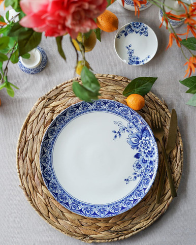 Dinerbord Paauw Blauw
