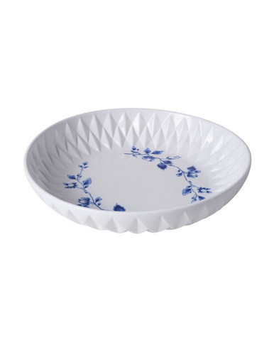 Pasta Plate Blauw Vouw - Porcelain - 24 cm