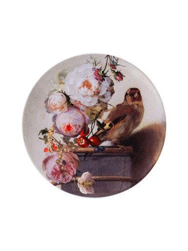Wandbord Het puttertje - pastel - Keramiek - 26 cm