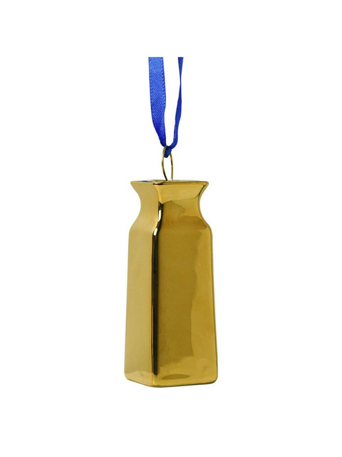 Kerstornament vaasje goud