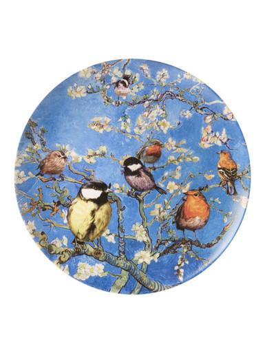Wandbord Vogels van Van Gogh - Keramiek - 31 cm