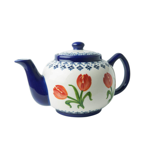 Teapot Oranje Tulp - Ceramic - 1000 ml