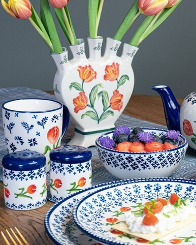Salt and Pepper Shakers Oranje Tulp - Ceramic - 6 cm