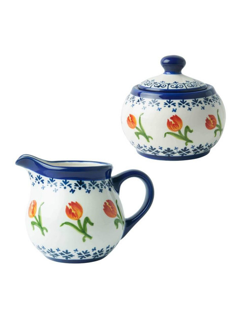 Milk and Sugar Set Oranje Tulp - 2-piece - Ceramic