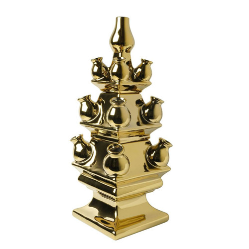 Tulpenvaas 3-delig - Goud - Keramiek - 40 cm