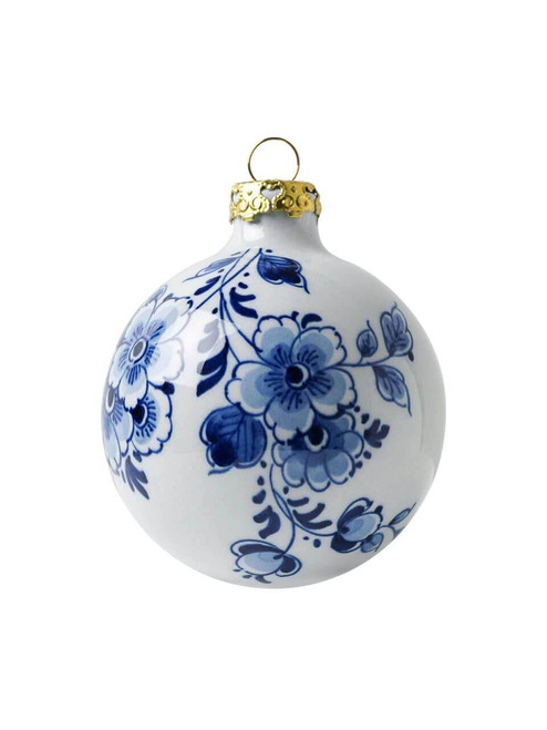 Kerstbal Madelief - Handgeschilderd - 7 cm