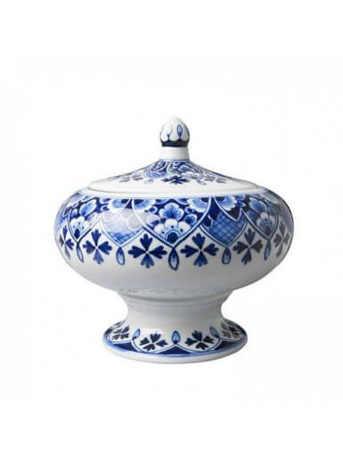 Bonbonnière - Bloem - Handgeschilderd - 17 cm