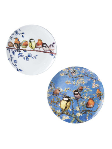 Wall Plates Set Birds No. 2 - Ceramic - Set of 2