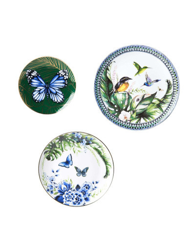Wandborden set Tropisch nr.3 - Keramiek - set van 3