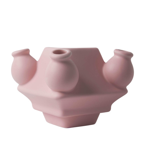 Tulip Vase 3-tier - Matte Pink - Ceramic - 30 cm