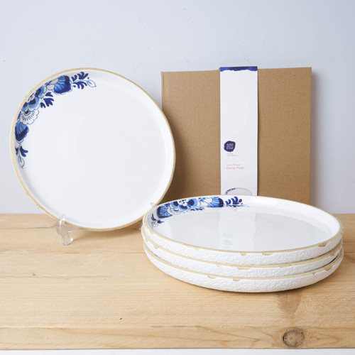 Dinerbord Blauw Bloesem - Porselein - 28 cm - 4 stuks