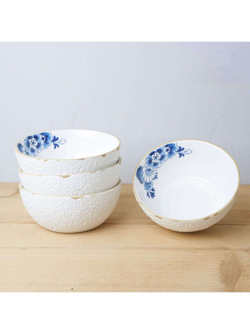 Soup Bowl Blauw Bloesem - Porcelain - 600 ml - Set of 4