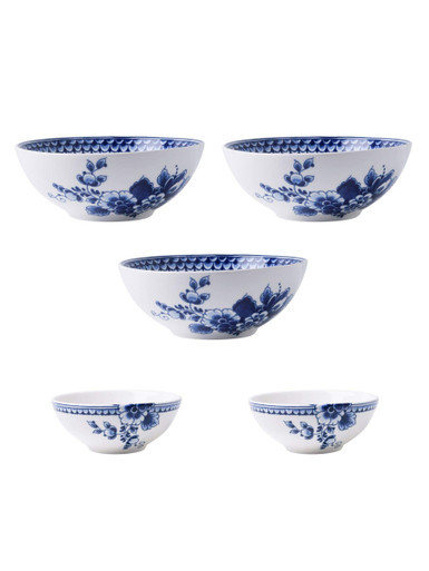 Bowls Paauw Blauw - Porcelain - Set of 5