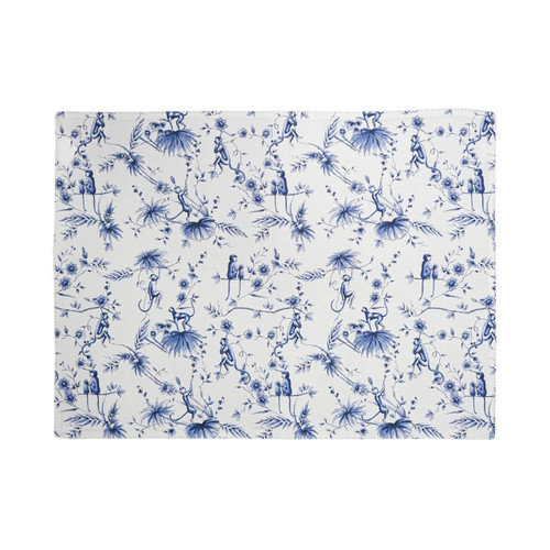 Placemat Aapjes - White - Cotton - 49 x 36 cm