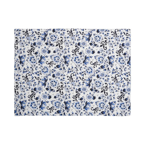 Placemat Bloemen - Wit - Katoen - 49 x 36 cm