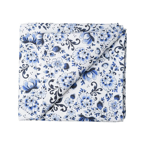 Tafelkleed Bloemen - Wit - Katoen - 140 x 260 cm