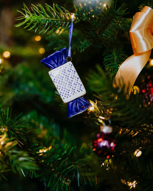 Kerstornament toffee - Keramiek - 7,5 cm