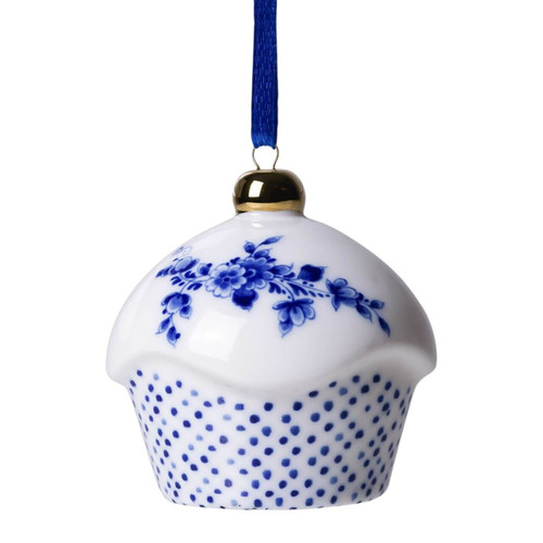 Kerstornament cupcake - Keramiek - 7,5 cm