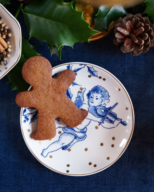 Petit four plate Kerstengel - Porcelain - 12 cm
