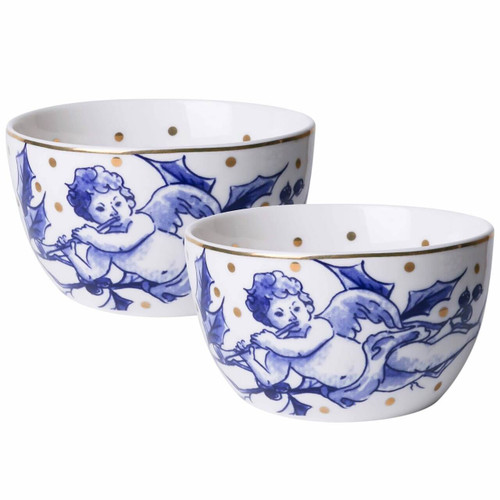 Dipping bowl Kerstengel - set of 2 - Porcelain 150 ml