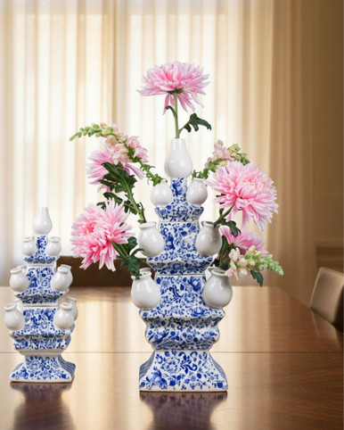 Tulip Vase XL - 3-tier - Dainty Flower - Ceramic - 51 cm