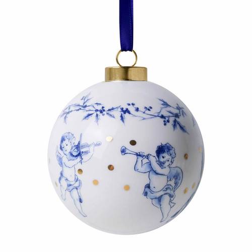 Kerstbal Kerstengel - Keramiek - 8 cm
