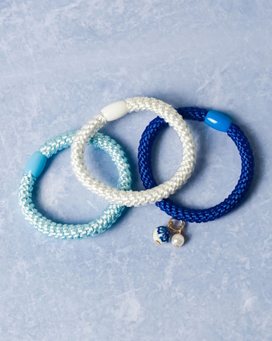 Elastic Hair Band - Blue Assorted - Set of 3