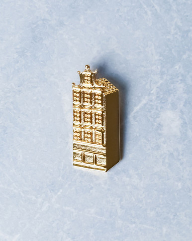 Broche Huisje - Goud - 5 cm