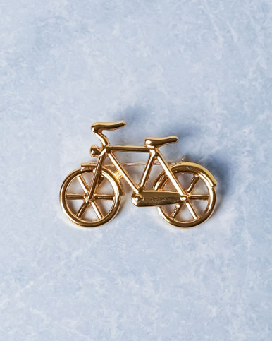Broche Fiets - Goud - 3 cm