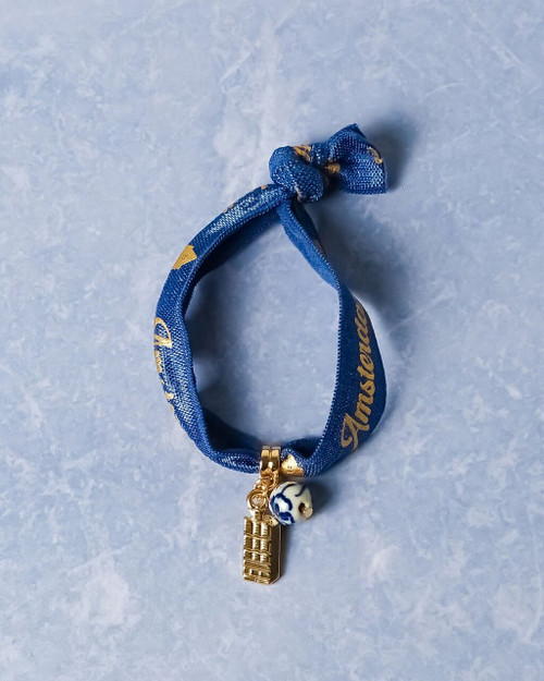 Armband Amsterdam Huisje - Bedel - Elastiek - 4 cm