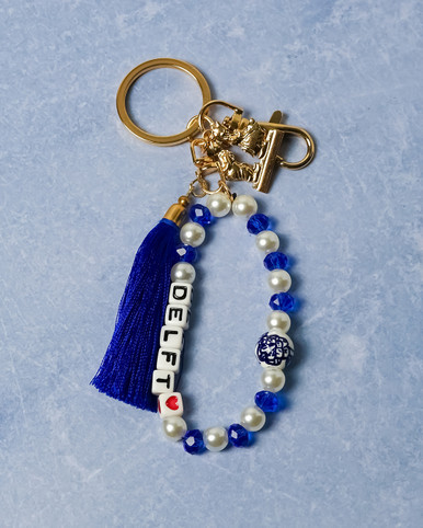 Sleutelhanger Delft Kissing Couple - Bedel - 13 cm