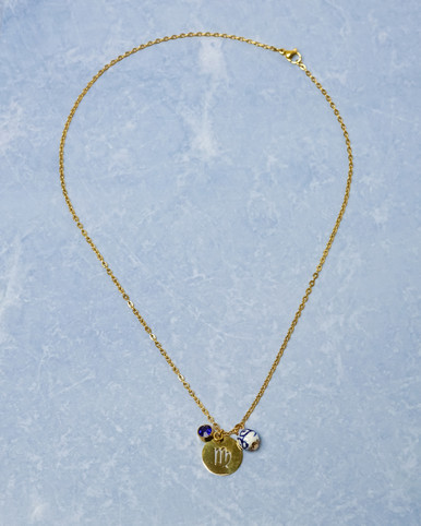 Necklace - Zodiac Virgo - Birthstone - 24 cm
